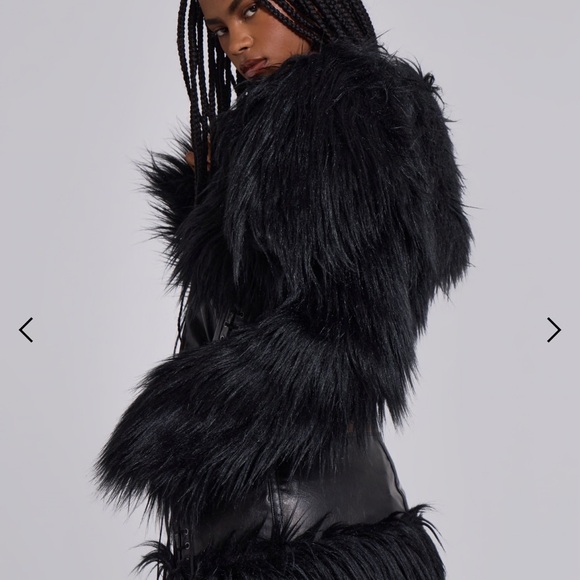 NWT Jaded London Viera Faux Fur and Leather Jacket SMALL - Picture 5 of 10
